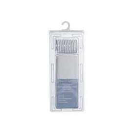 Simple Spaces SD-626WH-3L Shower Curtain, PVC/Vinyl, White, White