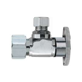 Plumb Pak PP61PCLF Shut-Off Valve, 5/8 x 3/8 in Connection, Compression, Brass Body