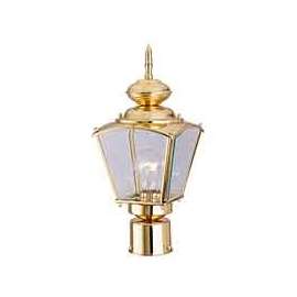 Boston Harbor Dimmable Outdoor Lantern, (1) 100/23 W Medium A19/Cfl Lamp, Polished Brass