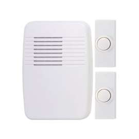 Heath Zenith SL-7367-02 Doorbell Kit, Ding, Ding-Dong, Westminster Tone, 75 dB, White