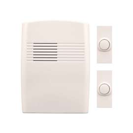 Heath Zenith SL-7312-03 Doorbell Kit, Wireless, 85 dB, White
