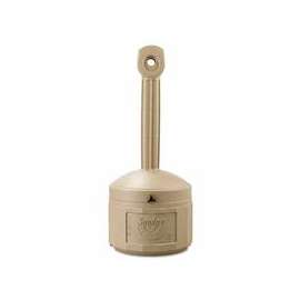 Smokers Cease-Fire Cigarette Butt Receptacles, 16 qt, Polyethylene, Adobe Beige