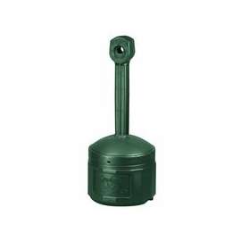 Smokers Cease-Fire Cigarette Butt Receptacles, 16 qt, Polyethylene, Forest Green