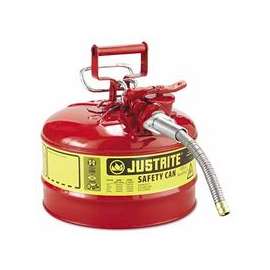 Type II AccuFlow Safety Cans, Flammables, 2 1/2 gal, Red
