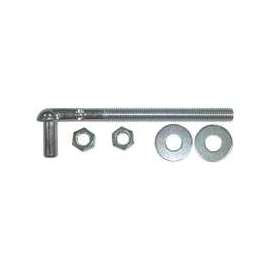 ProSource LR085 Bolt Hook, 5/8 in Thread, 5-1/8 in L Thread, 7 in L, Steel, Zinc-Plated