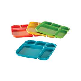 NORDIC WARE 60155 Party Tray, 5-Compartment, Plastic, Assorted