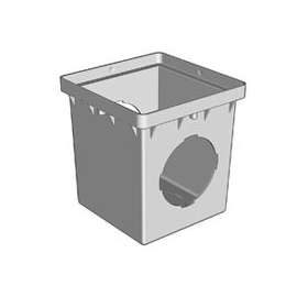 NDS 1200 Catch Basin, 12-1/4 in L, Square, Polypropylene, Black