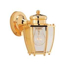 Boston Harbor HV-66961-PB Outdoor Wall Lantern, 120 V, 60 W, Steel Fixture, Polished Brass Fixture