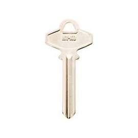 HY-KO 11010SC6 Key Blank, Brass, Nickel, For: Schlage Cabinet, House Locks and Padlocks