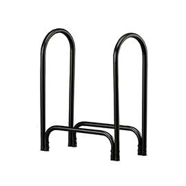 SHELTER SLRS Small Log Rack, 12 in W, 28 in D, 33 in H, Steel Base, Powder-Coated, Black