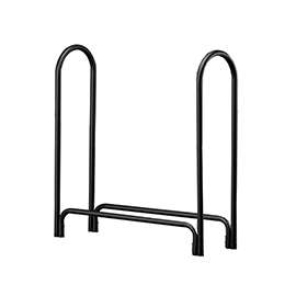 SHELTER SLRM Medium Log Rack, 13 in W, 45 in D, 45 in H, Steel Base, Powder-Coated, Black