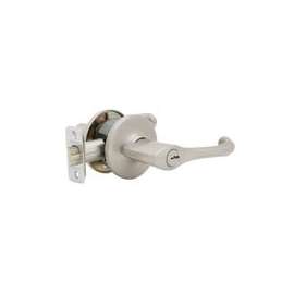 Kwikset 405DNL15CP K6 Entry Lever Lockset, Metal, Satin Nickel