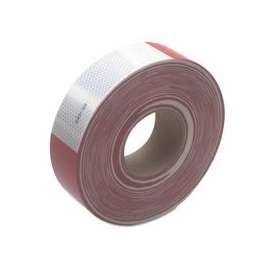 Diamond Grade Conspicuity Marking Roll, 2 in X 150 ft, Red/White