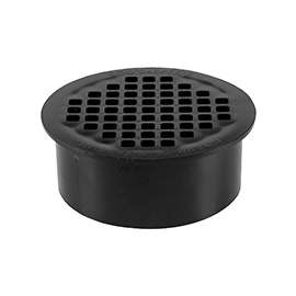 Oatey 43568 Floor Drain, 4 in, Snap-In, ABS Body, Black