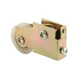 Prime-Line N 6569 Roller Assembly, 1-1/4 in Dia Roller, Bottom Mounting, Steel, Brown