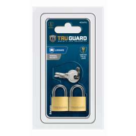 TG 2PK 3/4" BRS Padlock