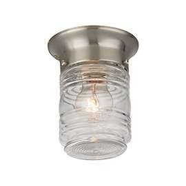 Boston Harbor Porch Light, 120 V, 60 W, A19 or CFL Lamp, Steel Fixture, Brushed Nickel