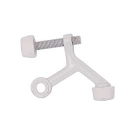 Prosource H20-B029-PS Light-Duty Hinge Pin Door Stop, 2-1/4 in Projection, Die-Cast Zinc & Plastic, White