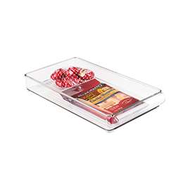 iDESIGN 70230 Refrigerator Tray, 8 in W, 2 in H, Plastic