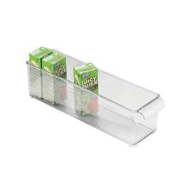 iDESIGN 70430 Storage Bin, 14-1/2 in L, 4 in W, 4 in H, Plastic, Clear