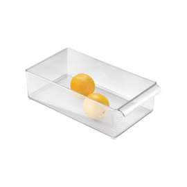 iDESIGN 70530 Storage Bin, 14-1/2 in L, 8 in W, 4 in H, Plastic, Clear
