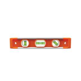 Torpedo Levels, 9 in, 3 Vials, Aluminium, Magnetic, V-Grooved