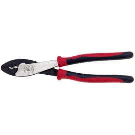 Crimping/Cutting Tools, 9 3/4 in, 10-22 AWG, Red; Black