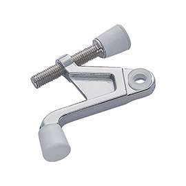 Prosource H20-B032-PS Heavy-Duty Hinge Pin Door Stop, 2-3/4 in Projection, Die-Cast Zinc & Plastic, Chrome