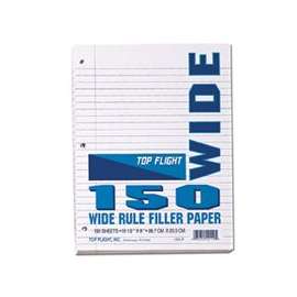 Top Flight 4314208 Filler Paper, 10-1/2 in x 8 in, White