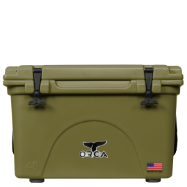 ORCA ORCG040 Cooler, 40 qt Capacity, Green, Up to 10 days Ice Retention