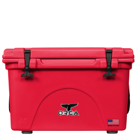 ORCA ORCRE040 Cooler, 40 qt Capacity, Red, Up to 10 days Ice Retention