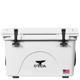 ORCA ORCW040 Cooler, 40 qt Capacity, White, Up to 10 days Ice Retention