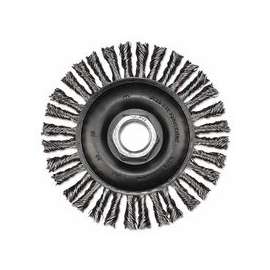 Stringer Bead Twist Knot Wheel, 6 D x 3/16 W, .02 Carbon Steel Wire, 40 Knots