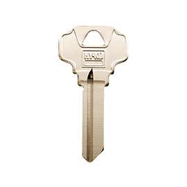 HY-KO 11010SC4D Key Blank, Brass, Nickel, For: Schlage Cabinet, House Locks and Padlocks