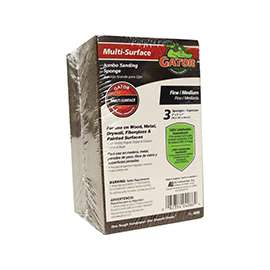 Gator 4086 Sanding Sponge, 5 in L, 3 in W, Fine, Medium, Aluminum Oxide Abrasive