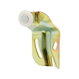 Prime-Line N 6509 Roller Assembly, 3/4 in Dia Roller, 1/4 in W Roller, Nylon, Brown, 1-Roller, 50 lb, Side Mounting