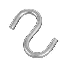 National Hardware N233-569 S-Hook, 145 lb Working Load, 0.31 in Dia Wire, Stainless Steel, Stainless Steel