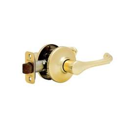 Kwikset 200DNL3CP Passage Lever, Polished Brass