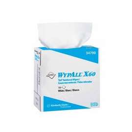 WypAll X60 Wipers, Pop-Up Box, White, 126 per box