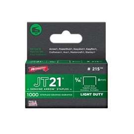 Arrow 215 Staple, 7/16 in W Crown, 5/16 in L Leg, Steel, 0.03 ga Gauge