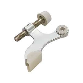 Prosource H20-B042-PS Deluxe Hinge Pin Door Stop, 2-5/8 in Projection, Die-Cast Zinc & Plastic, Chrome