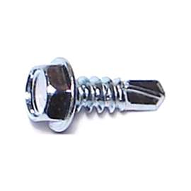MIDWEST FASTENER 03281 Screw, #8 Thread, 1/2 in L, Coarse Thread, Hex Drive, Self-Drilling, Sharp Point, Steel, Zinc