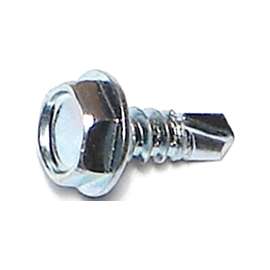 MIDWEST FASTENER 03287 Screw, #10 Thread, 1/2 in L, Coarse Thread, Hex Drive, Self-Drilling Point, Steel, Zinc, 100 PK