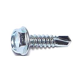 MIDWEST FASTENER 03289 Screw, #10 Thread, 3/4 in L, Coarse Thread, Hex Drive, Self-Drilling Point, Steel, Zinc, 100 PK