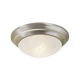 Boston Harbor 563118BN Single Light Flush Mount Ceiling Fixture, 120 V, 60 W, 1-Lamp, A19 or CFL Lamp
