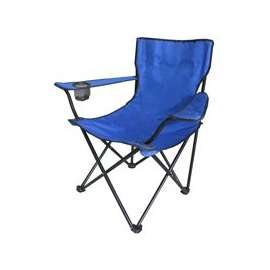 Seasonal Trends GB-7230 Camping Chair with Bag, 17-1/4 in L Seat, 19-1/4 in W Seat, Blue