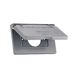 Eaton Wiring Devices S992 Cover, 4-9/16 in L, 2-13/16 in W, Rectangular, Metal, Gray, Powder-Coated