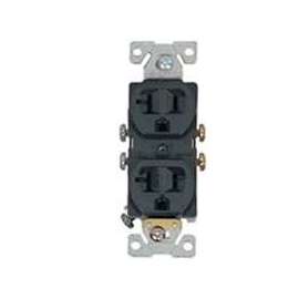 Eaton Wiring Devices 877B-BOX Duplex Receptacle, 2 -Pole, 20 A, 125 V, Side Wiring, Brown