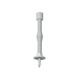 Prosource H61-Z018-PS Light-Duty Door Stop, 3/4" in Dia Base, 3 in Projection, Plastic & Steel, White
