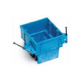 Carlon BH235A Outlet Box, 2 -Gang, PVC, Blue, Nail Mounting